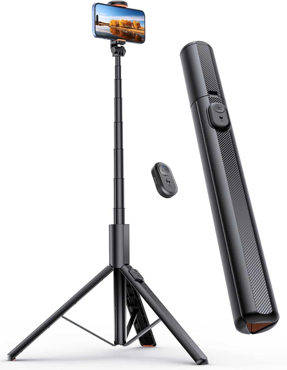 ANXRE Tripode para Celular 71 Pulgadas NT79 | Palo Selfie Extensible con Montura de Camara 1/4 | Soporte con Control Remoto Compatible con iPhone y Android