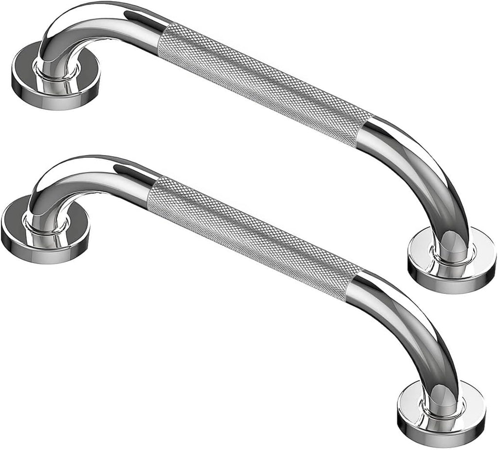 Barras de apoyo Howdah para personas mayores (2 unidades), 30 cm de ancho, acero inoxidable cromado