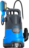 Bomba sumergible automática PANRANO de 1 HP para eliminación de agua limpia/sucia, 4000 PGH, con interruptor de flotador, eléctrica, portátil, para drenaje de piscinas, estanques, sótanos y jardines.