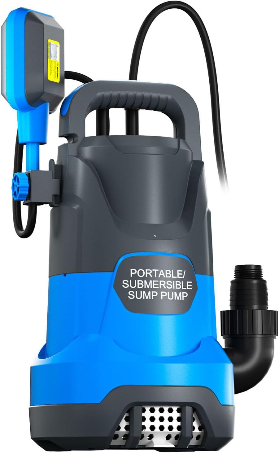 Bomba sumergible automática PANRANO de 1 HP para eliminación de agua limpia/sucia, 4000 PGH, con interruptor de flotador, eléctrica, portátil, para drenaje de piscinas, estanques, sótanos y jardines.