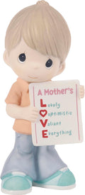 Precious Moments El amor de una madre lo es todo Figura de porcelana bizcochada para niño Regalo de cumpleaños para mamá | Figura de niño pequeño