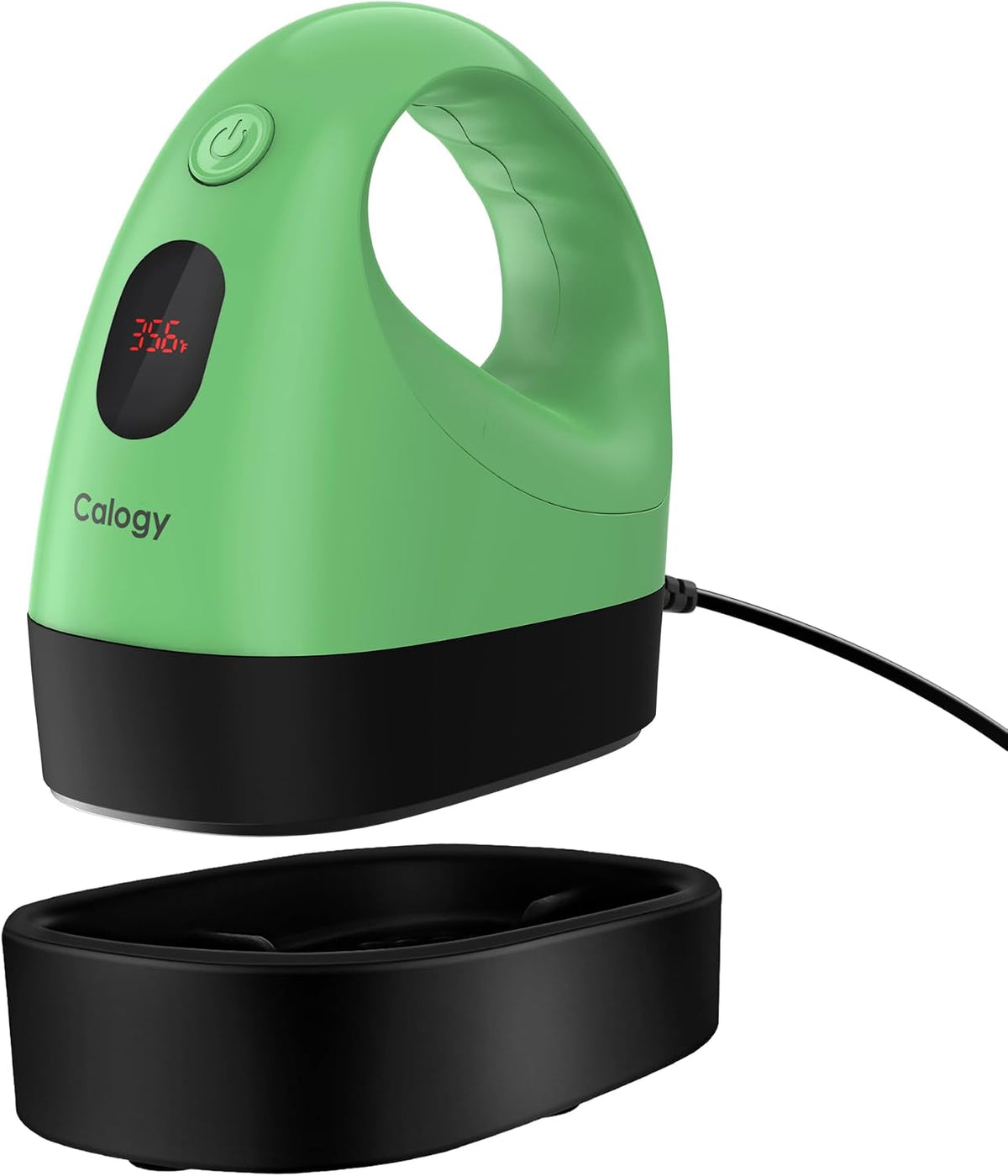 Mini prensa térmica Calogy, máquina de transferencia de calor, control de temperatura constante, base de seguridad aislada, ideal para manualidades, camisetas, sombreros, gorras y almohadas (verde pomelo).