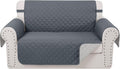 Luxshare Home Reversible Loveseat Sofa Covers Couch Cover Furniture Protector(Loveseat Small,Dark Blue/Light Grey)