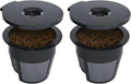 K Cups reutilizables, paquete de 2 filtros universales de café para Keurig, Cuisinart y Mr. Coffee Brewers - Malla de acero inoxidable, sin BPA