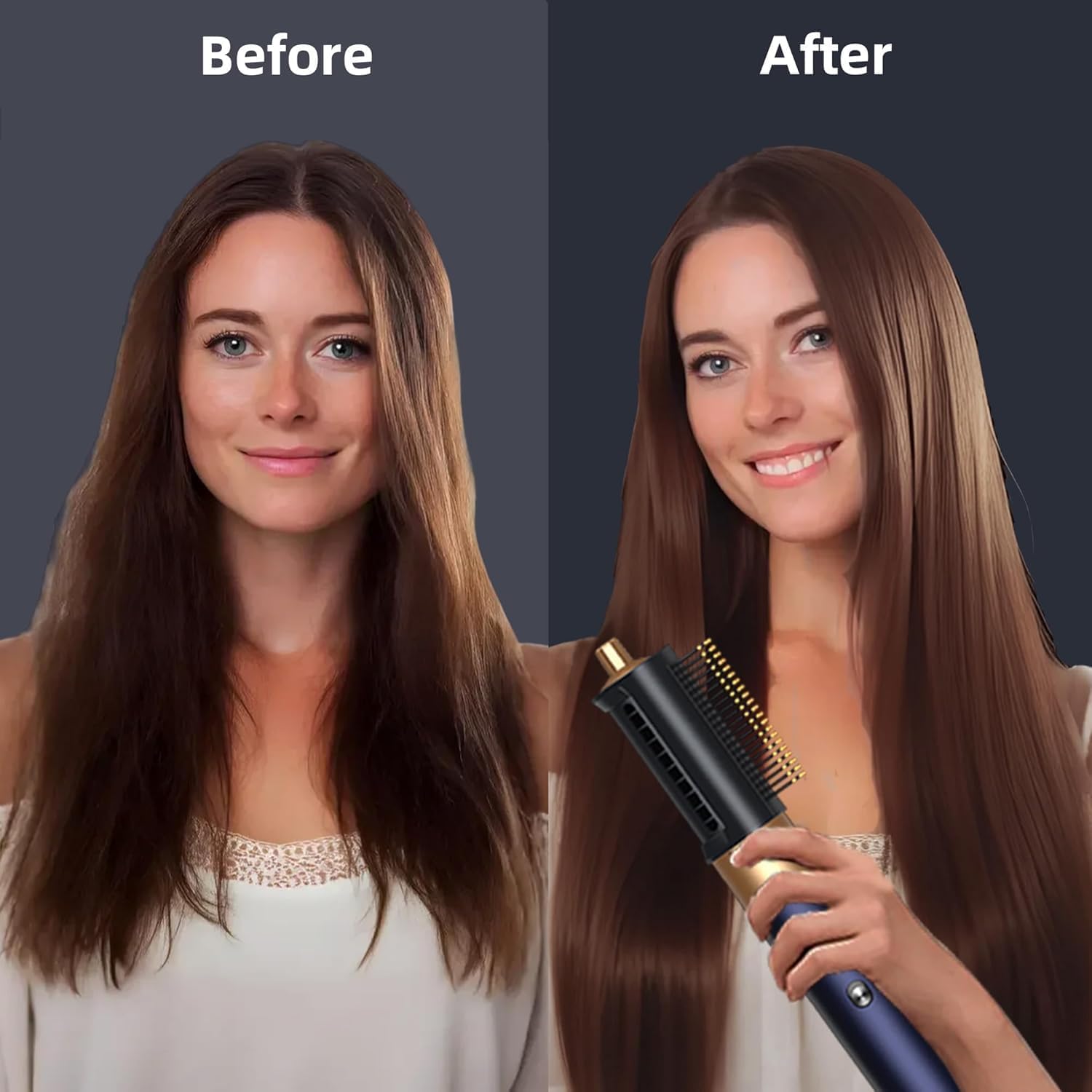 SOUNXUN® Secador de pelo y estilizador 8 en 1 todo en uno. Multiestilizador de aire caliente – Airstyler Hair Styler con rizadores y alisador, herramienta de pelo multiestilizador, herramientas para el cabello sin daños por calor
