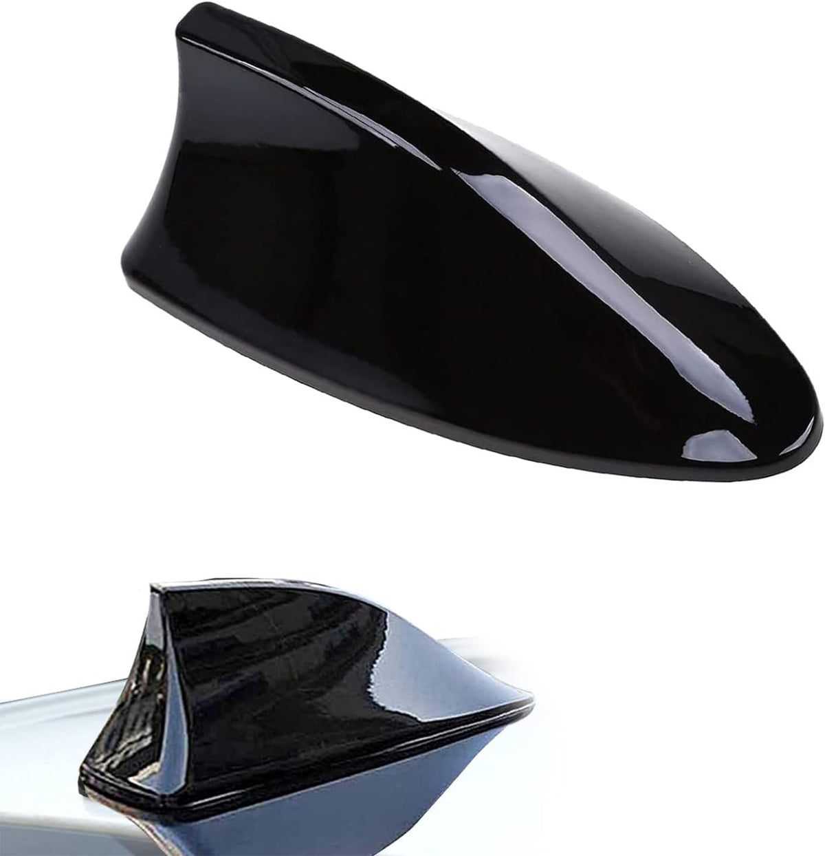 Antena Aleta de Tiburón Sumjig para Auto — Diseño Aerodinámico, Impermeable, Universal para Camioneta y SUV, Negro