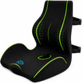 Cojín ergonómico de espuma viscoelástica para silla de oficina, asiento de coche, silla de comedor, silla de videojuegos y silla de ruedas, almohada de soporte lumbar y de espalda completa de una sola pieza, alivio del dolor de espalda, coxis