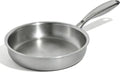 Umite Chef Sarten de Acero Inoxidable 5 Capas 8 pulgadas | Antiadherente Profesional sin PFOA ni PTFE | Apto Lavavajillas y Horno | Mango Frio