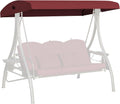 Funda de repuesto para toldo de columpio de exterior Oungelark, funda para columpio de 3 plazas resistente a los rayos UV para columpio de porche de 3 plazas (rojo, 76,8 x 47,2 x 9,1 pulgadas)