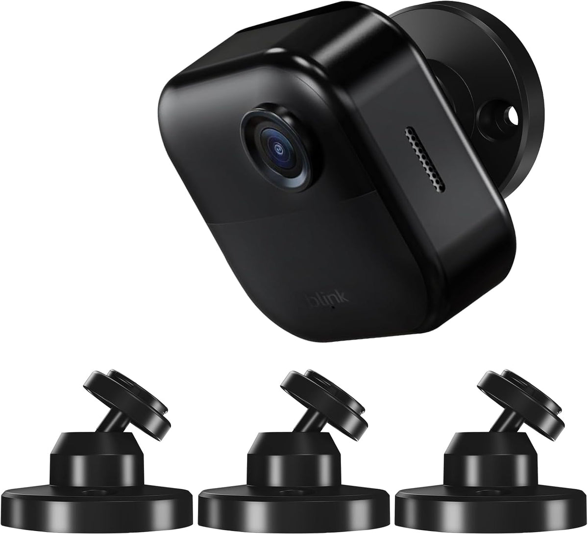 Soporte Pared Lucrave para Cámara Blink Exterior Ajustable 360° Compatible Blink Mini Blink 4ta 3ra Generación Pack 3 Negro
