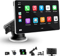 Lynadri 9" CarPlay Screen for Car, 4K Dash Cam Car Tablet for Apple Android Auto,1080P Rear Backup Camera, Wireless Portable Touch Voice Control Screen for GPS Navigation, Bluetooth, Mirror, Truck