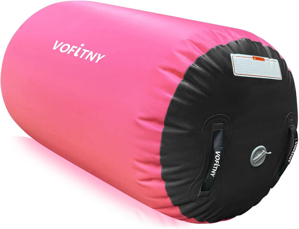 Barril de Aire para Gimnasia VOFiTNY | Entrenador de Volteretas | Colchoneta Octagonal 122cm x 76cm | Rodillo para Espalda | Para Casa y Gimnasio | Sin Bomba