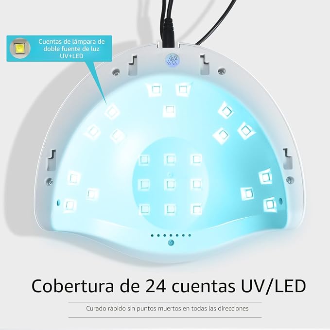 Lámpara UV LED para Uñas JODSONE – Secador de Gel con Sensor Automático y 4 Temporizadores