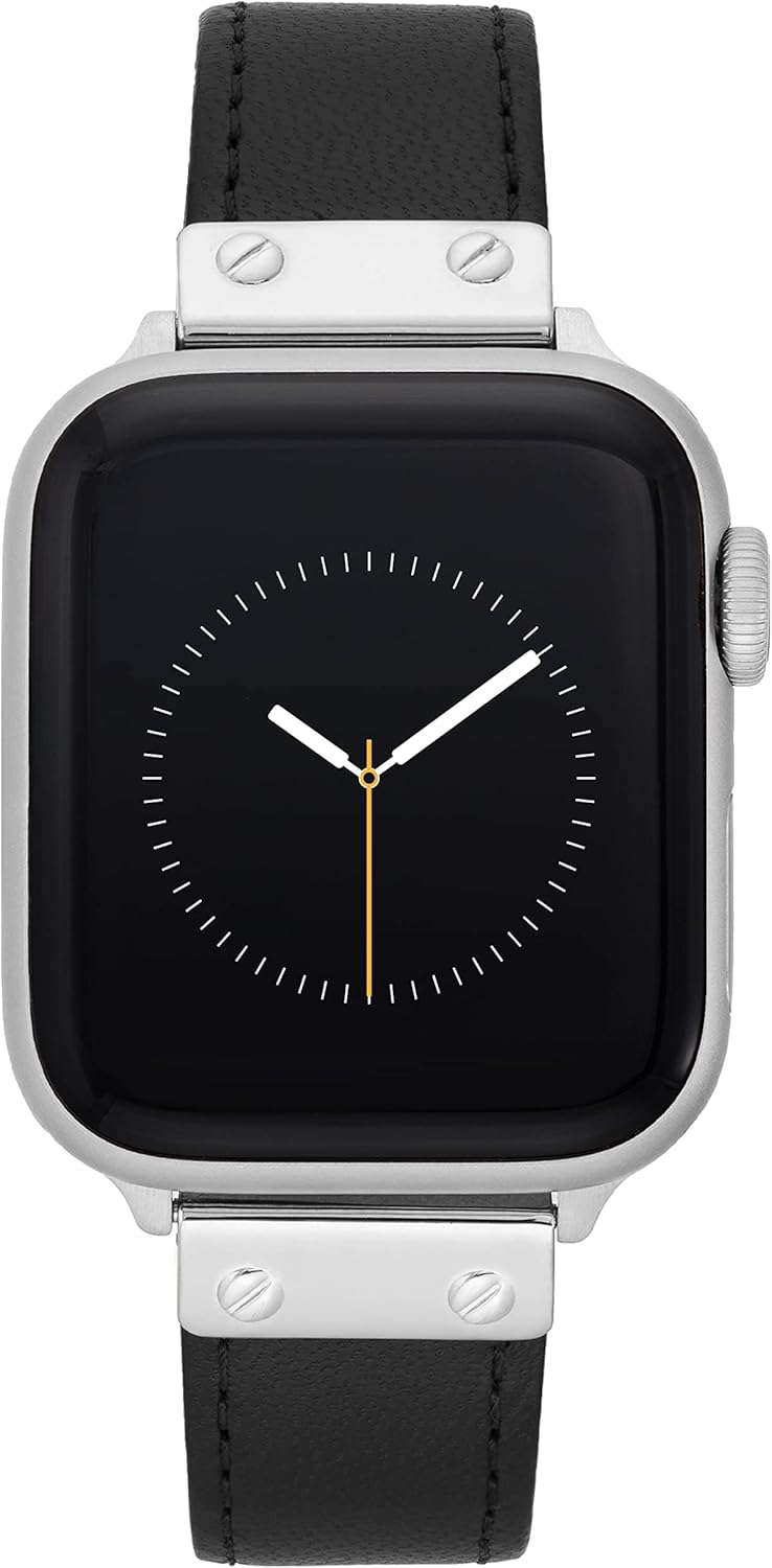 Correa de cuero Anne Klein para Apple Watch, segura, ajustable, de repuesto, se adapta a la mayoría de las muñecas. 
