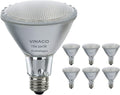 Vinaco Halógeno PAR30 cuello largo 75 W 120 V, paquete de 6 halógenos de alto rendimiento PAR30 regulable 2800 K blanco cálido con base E26, larga vida útil larga bombilla de inundación
