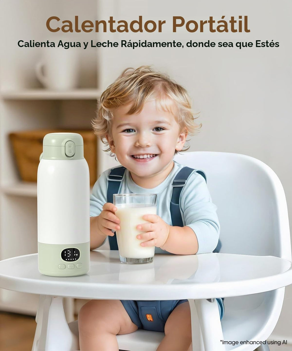Calentador de botellas portátil para viajes, calentador de leche de carga