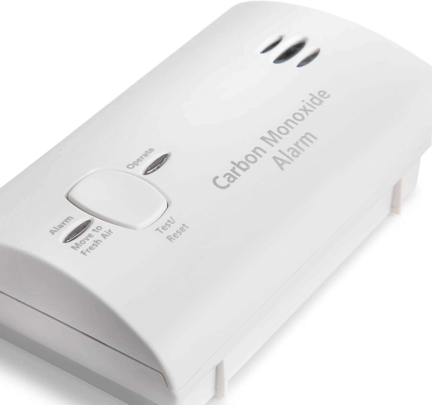 Kidde - Detector de monóxido de carbono, alarma de CO alimentada por batería con LEDs, botón de prueba y reinicio, indicador de batería baja, portátil