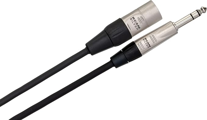 Hosa HSX-030 Pro Balanced Interconnect, REAN 1/4 Inch TRS to XLR3M, 30 Feet