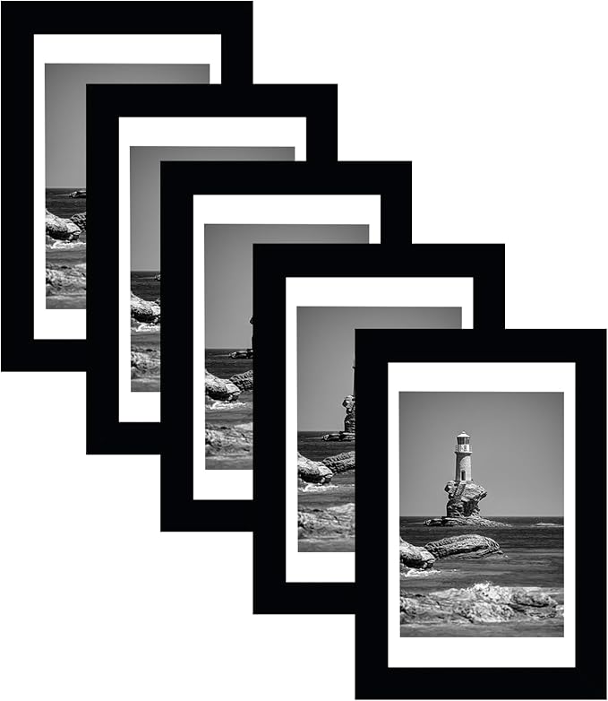 Juego de 5 portarretratos de 4 x 6, para galería de fotos