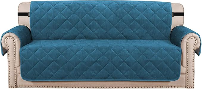 Funda de Terciopelo para Sofá Reclinable Pector | 1, 2 y 3 Plazas | Correas Elásticas Ajustables | Protección Sala | 1 Unidad