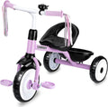 Triciclo infantil Liberry para niños de 2, 3 y 4 años, con timbre, cesta trasera y pedales extraíbles, juguete de 3 ruedas para montar, regalo para niñas, color morado.