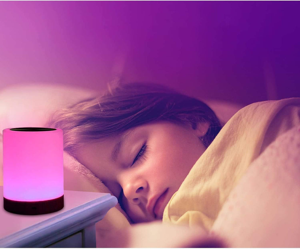 UNIFUN Luz nocturna, lámpara táctil para dormitorios, sala de estar, lámparas de mesa portátiles de cabecera con batería interna recargable, intensidad regulable 2800K-3100K, luz blanca cálida