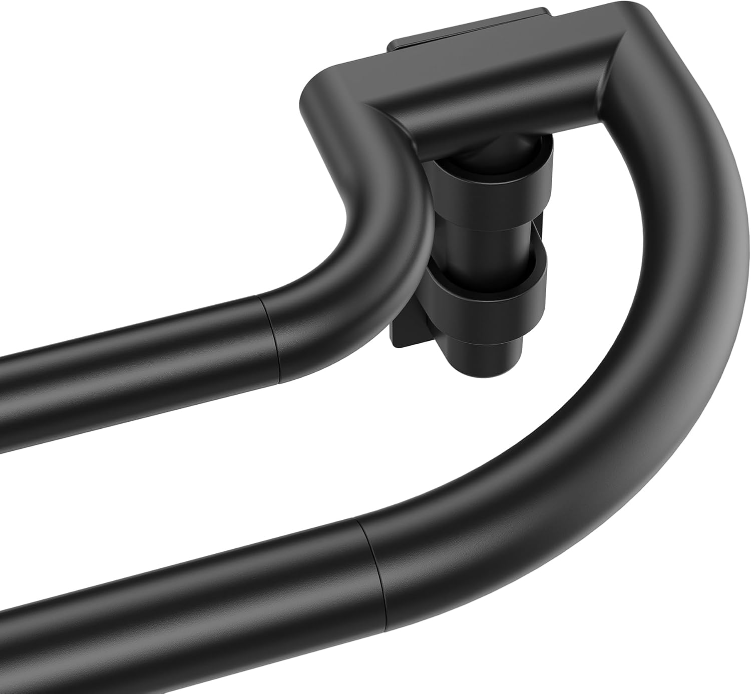 ENJOYBASICS Barra de cortina doble, barras de cortina envolventes opacas para ventanas de 72 a 144 pulgadas, ajustable de 32 a 144 pulgadas para cortinas que oscurecen la habitación, negro mate 