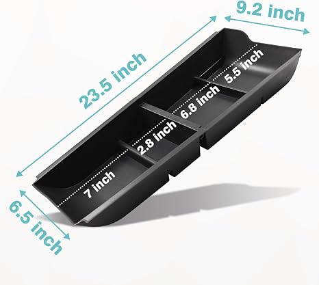 Organizador Inferior de Consola Central BestEvMod para Hyundai Ioniq 6 (2023/2024/2025) – Bandeja de Almacenamiento ABS para Apoyabrazos