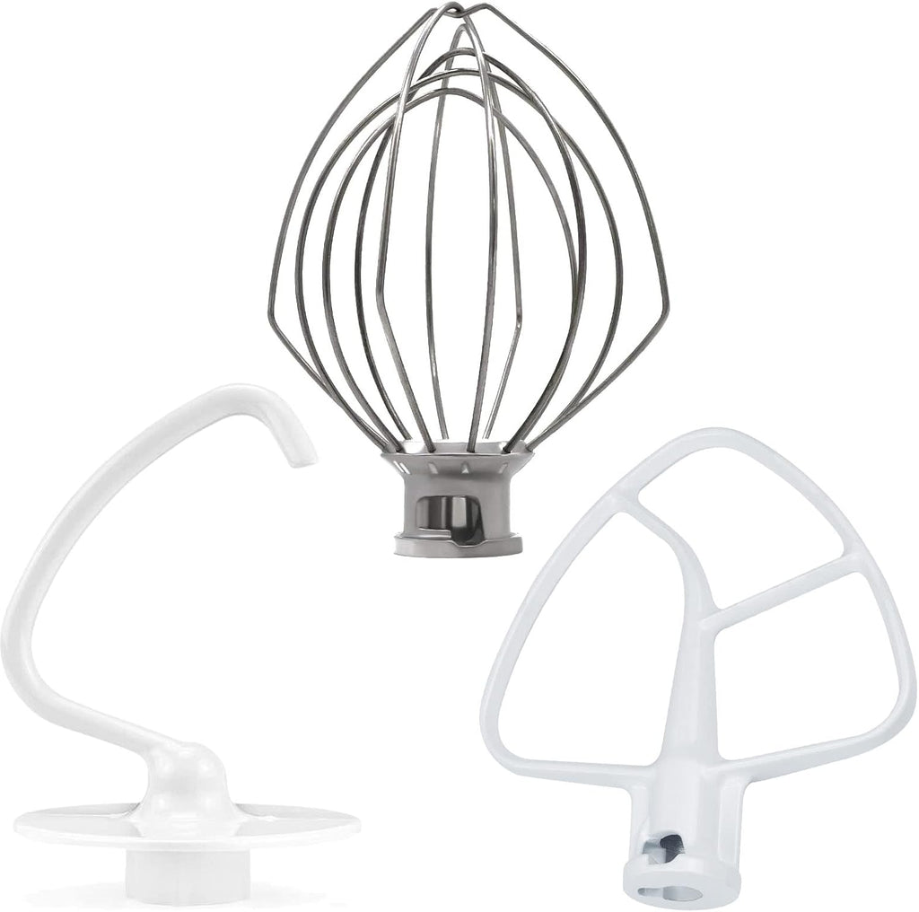 Accesorios para batidoras de pie con cabezal inclinable K45DH Gancho para masa K45B Paleta plana revestida K45WW Batidor de varillas Compatible con batidoras KitchenAid Accesorios de AMI PARTS