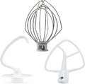 Accesorios para batidoras de pie con cabezal inclinable K45DH Gancho para masa K45B Paleta plana revestida K45WW Batidor de varillas Compatible con batidoras KitchenAid Accesorios de AMI PARTS