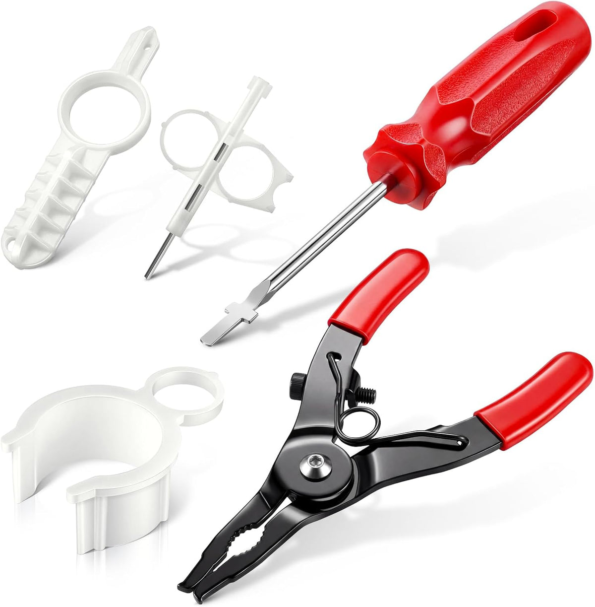 Kit de herramientas Gulfmew para 5 cabezales de aspersores, compatible con Hunter/Rain Bird, MP PGP. Incluye herramienta para la reparación de cabezales de aspersores, destornillador para ajuste de rotor, herramientas para boquillas, collar de inserción