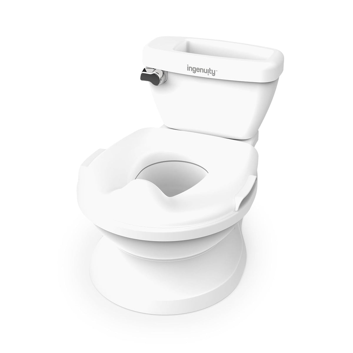 Ingenuity My Size Potty Pro 2 en 1: orinal de entrenamiento para ir al baño, orinal de suelo con asiento extraíble para inodoros estándar, sonido de descarga realista, para niños pequeños de 18 meses en adelante, hasta 22,7 kg (50 lb).