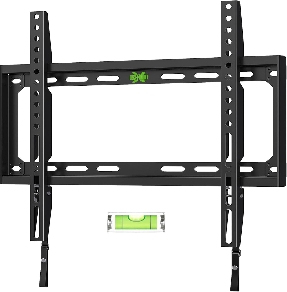 Soporte de pared fijo para TV USX MOUNT de perfil bajo para la mayoría de televisores LED, LCD y de pantalla plana de 26 a 55 pulgadas, soporte de montaje para TV con VESA de hasta 400 x 400 mm y capacidad de carga de 45 kg, y soporte para TV que ahorra