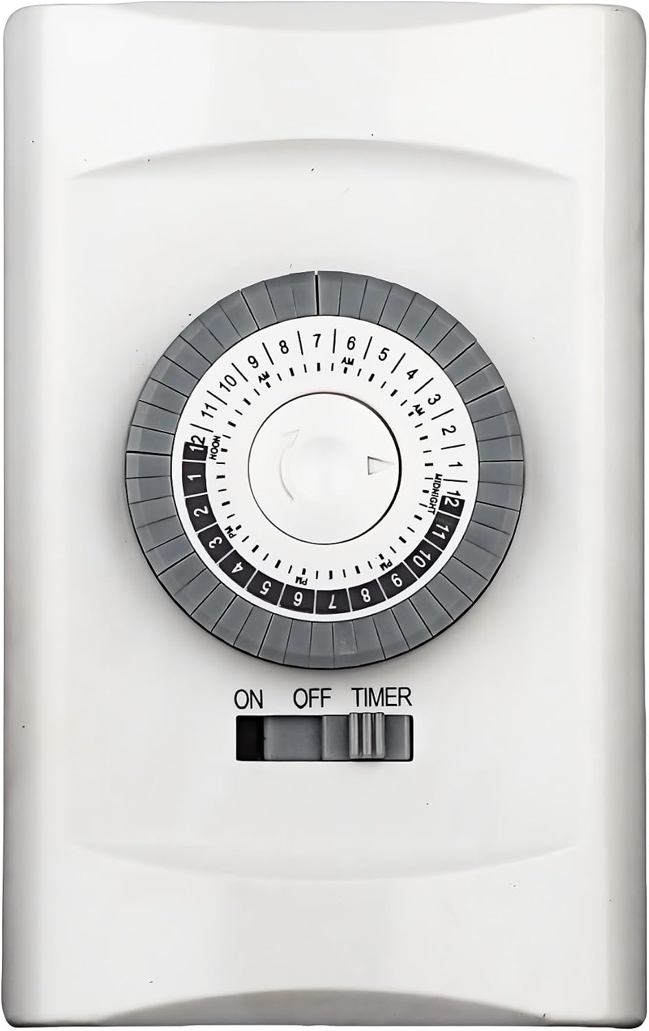 Interruptor de luz mecánico empotrable de pared de 24 horas, 15 A, intervalos de 30 minutos, temporizadores de luz para lámparas de interior, requiere cable neutro, temporizador de dial para luces y ventiladores, certificado ETL.
