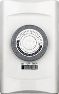 Interruptor de luz mecánico empotrable de pared de 24 horas, 15 A, intervalos de 30 minutos, temporizadores de luz para lámparas de interior, requiere cable neutro, temporizador de dial para luces y ventiladores, certificado ETL.