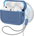 Funda ESR para AirPods Pro 3, compatible con la funda de AirPods Pro de 3.ª generación (2025), compatible con MagSafe, protección completa contra caídas con cordón, azul oscuro.