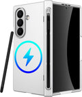 Funda YQODSZ para Samsung Galaxy Z Fold 7 con soporte para S Pen y lápiz óptico, funda magnética para teléfono Fold7 compatible con MagSafe, protector de pantalla de privacidad, protección de bisagra