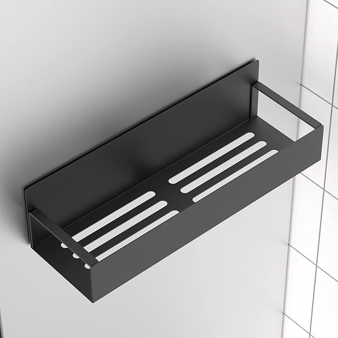 HuggieGems - Organizador magnético de almacenamiento de especias de metal para refrigerador y horno, paquete de 4, color negro