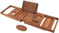 Bandeja de Bañera de Madera Teca Premium — Extensible, Accesorios de Baño de Lujo, Regalo Ideal