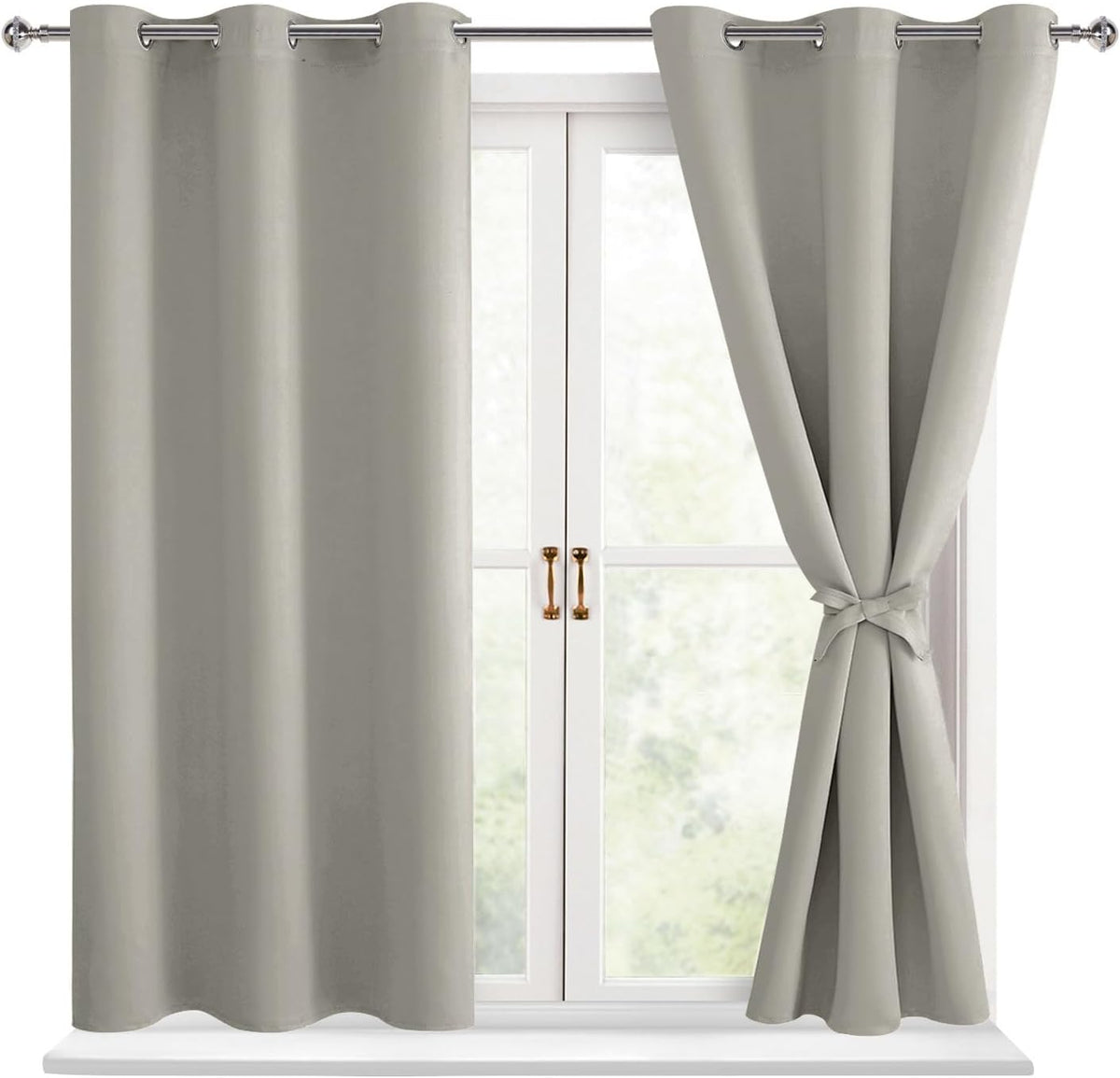 Cortinas Hiasan opacas y térmicas, 2 paneles