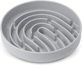 Coomazy Plato Comedero Lento de Silicona para Perro Grande | Juguete Interactivo Antiatragantamiento | Evita Comer Rapido (Gris Humo, Grande 3.2 Tazas)