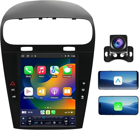 Radio de coche para Dodge Journey 2011-2019 Reemplazo de radio estéreo actualización 8Core 4+64G 9.7 pulgadas pantalla táctil con Carplay inalámbrico y Android Auto WiFi SWC DSP Cámara AHD gratuita Bluetooth
