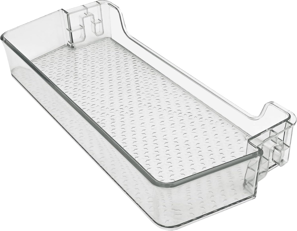 Estante superior para puerta de refrigerador K2172116 de 16 pulgadas. Compatible con los modelos de puerta de refrigerador Hisense HRB171N6ASE, HRB171N6BSE, HRB171N6AWE, HRB171N6ABE, MRB172N6AWE y RB17A2CWE. Número de pieza: B05112366. 1 año de garantía.
