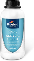 BLUEBIRD Studio Gesso Acrilico | Imprimante Liquido para Pintura Acrilica | Medium de Preparacion de Superficie | Blanco 16.9 Fl Oz ( ARTICULO VIENE COMO SE MUESTRA EN LA SEGUNDA IMAGEN )