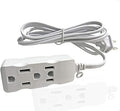 Regleta Extensora 3 Tomas con Enchufe Plano | Cable 2,7 m | 250V 10A | Estilo EE.UU.