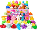 Set de juguetes blandos Mochi de JOYIN, paquete aleatorio de 25 mini mochis blandos, recuerdos para fiestas infantiles, juguetes antiestrés kawaii, rellenos para cestas, bolsas de regalos, regalos de cumpleaños, premios para el aula.