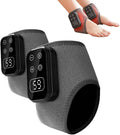 Masajeador de pies con triple método de renovación avanzada, 5 modos de vibración y 6 niveles de calor, ideal para reducir la fatiga y la fascitis plantar, ideal para viajes y uso doméstico (gris, 2 unidades) 