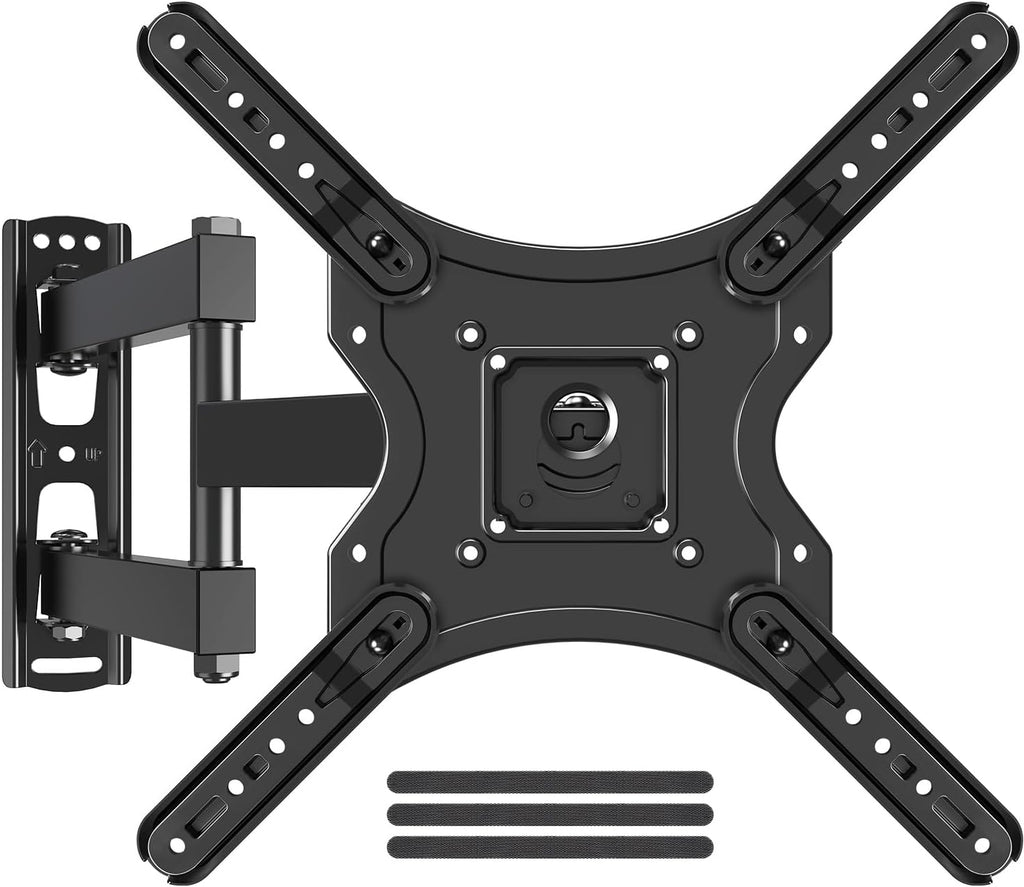 ELIVED Full Motion TV Wall Mount for Most 26-60 Inch TVs, Articulating Arms Swivel and Tilt tv Mount, Wall Mount Brackets Max VESA 400x400, Single Stud Perfect Center Design, Holds Up to 77 lbs.