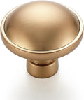 Ravinte Paquete de 25 pomos para armarios de cocina de 3,2 cm de diámetro, color bronce champán, pomos redondos sólidos para cajones y armarios de cocina.