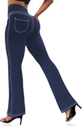 TALLA 2XL-Leggings de corte bota para mujer VOOVEEYA - Pantalones de yoga acampanados con 4 bolsillos